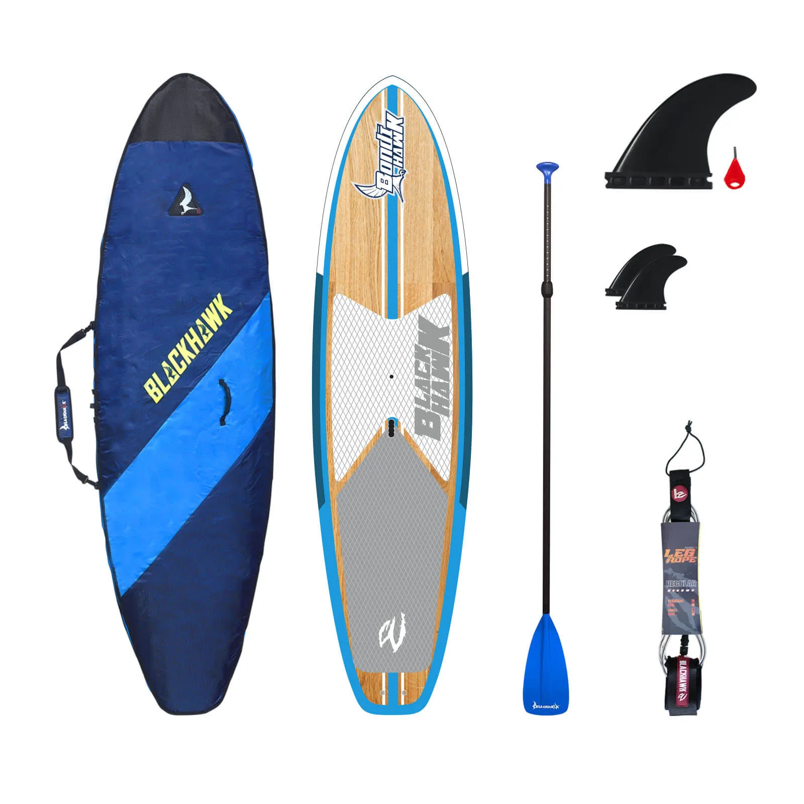 10'6" Bondihawk All-Rounder Bamboo Blue SUP Package