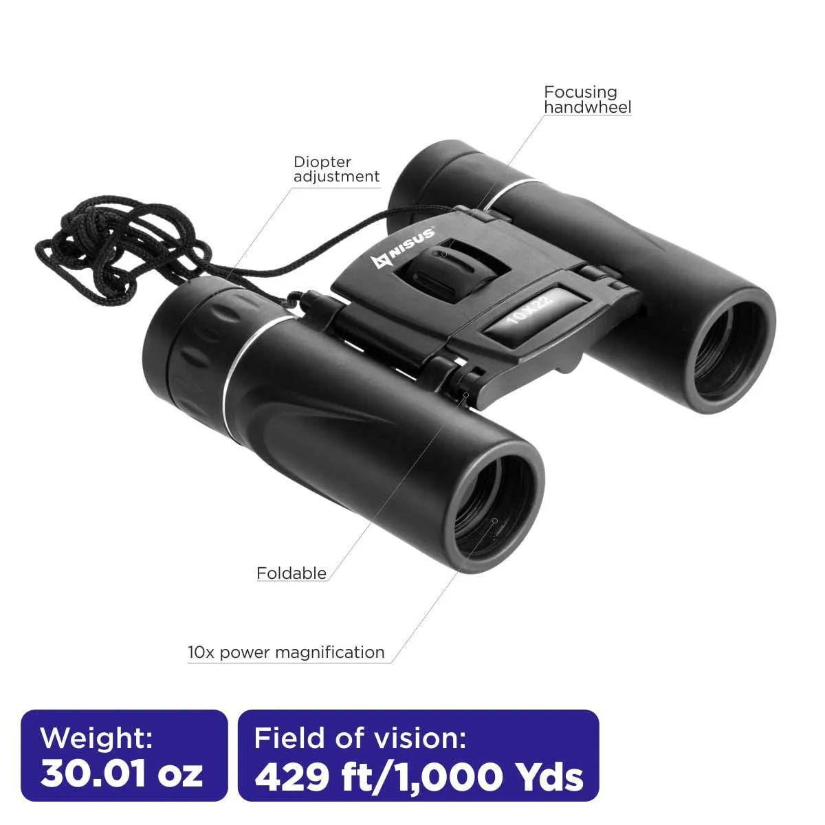 10x22 Mini Binocular with Storage Case