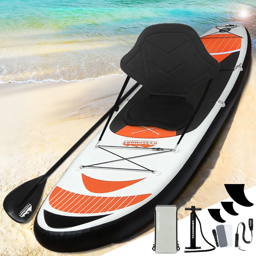 11ft Inflatable SUP Paddle Board w/ Kayak Seat - Weisshorn