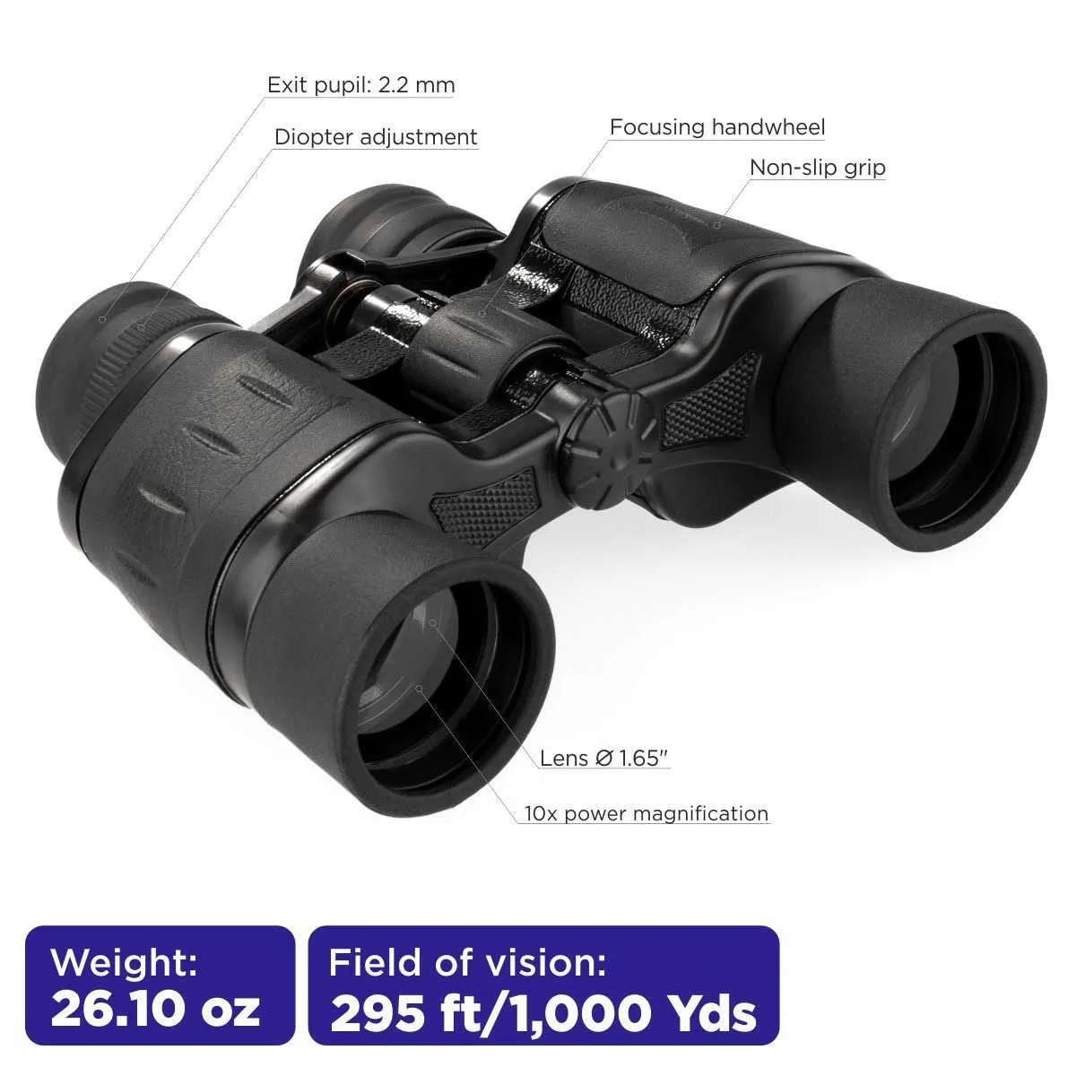 12x42 Black Large Binocular with a Carry Bag