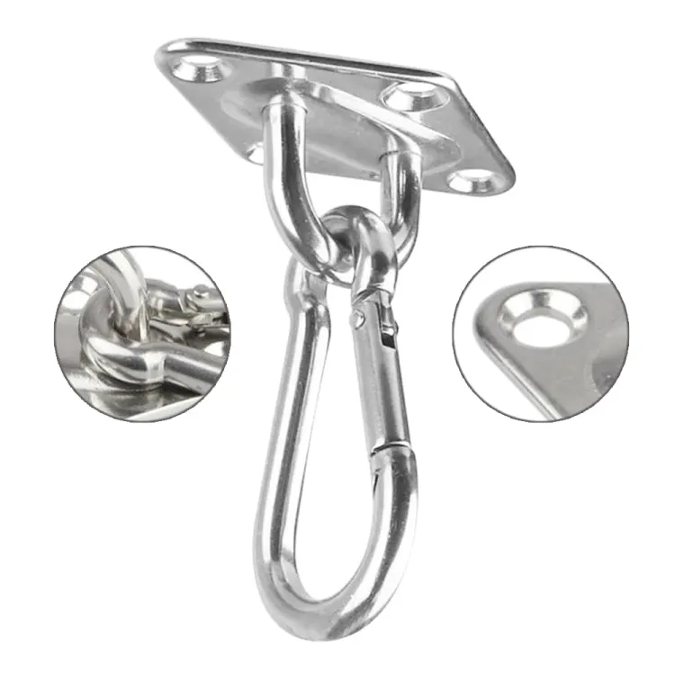 2 PCS 8mm 316 Stainless Steel Sand Bag Ceiling Hook Heavy Duty Swing Hangers