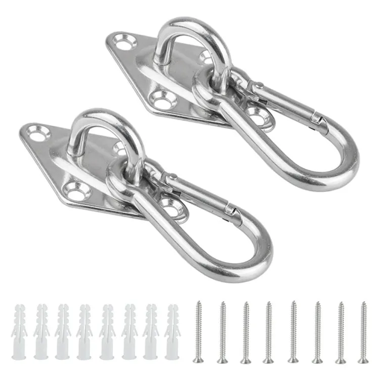 2 PCS 8mm 316 Stainless Steel Sand Bag Ceiling Hook Heavy Duty Swing Hangers