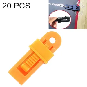 20 PCS Outdoor Tent Awnings Windproof Fixing Clip Multifunctional Wind Rope Buckle (Orange)