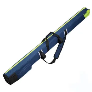 500 CAPERLAN Hardcover Fishing Rod Bag, Antique Blue/Neon Yellow