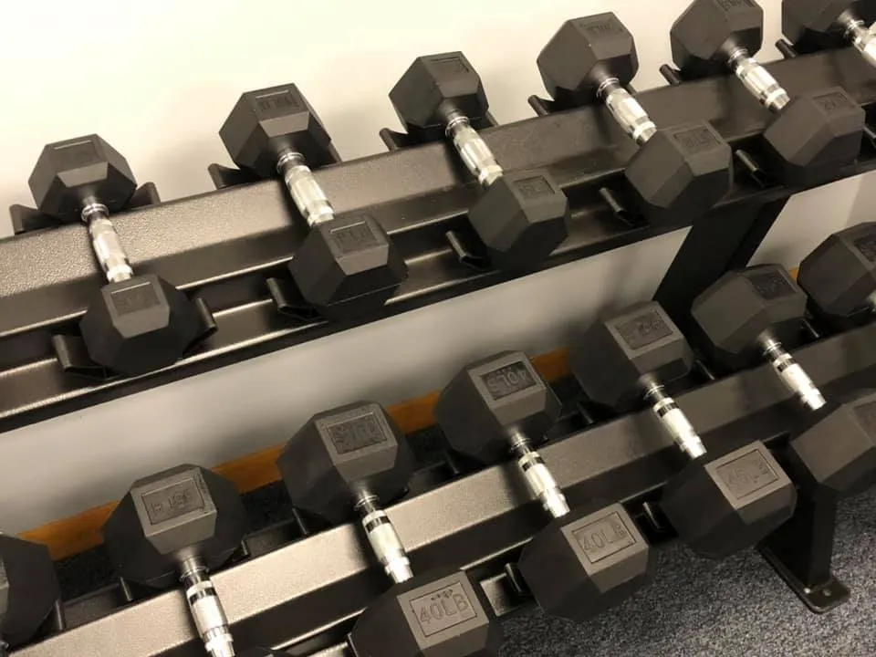 5LB-75LB Rubber Hexagon Dumbbells