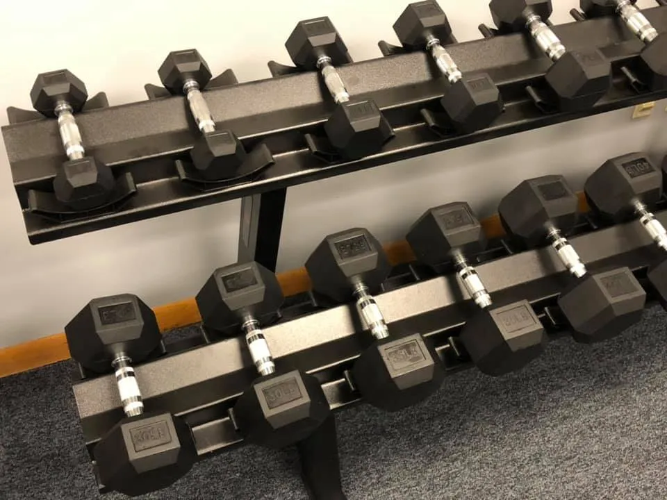 5LB-75LB Rubber Hexagon Dumbbells