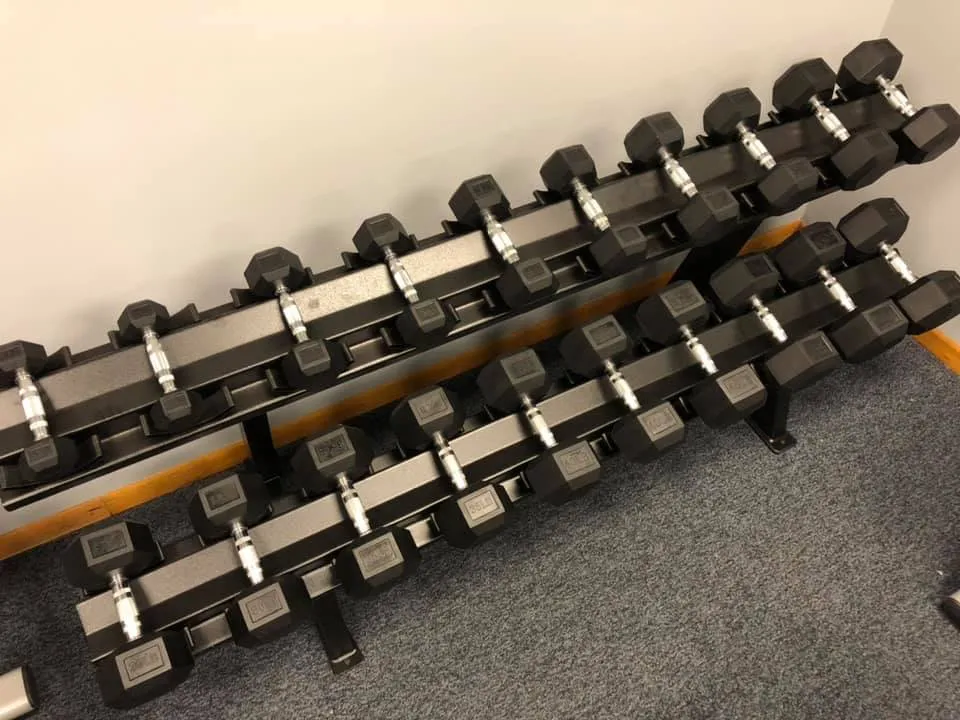 5LB-75LB Rubber Hexagon Dumbbells