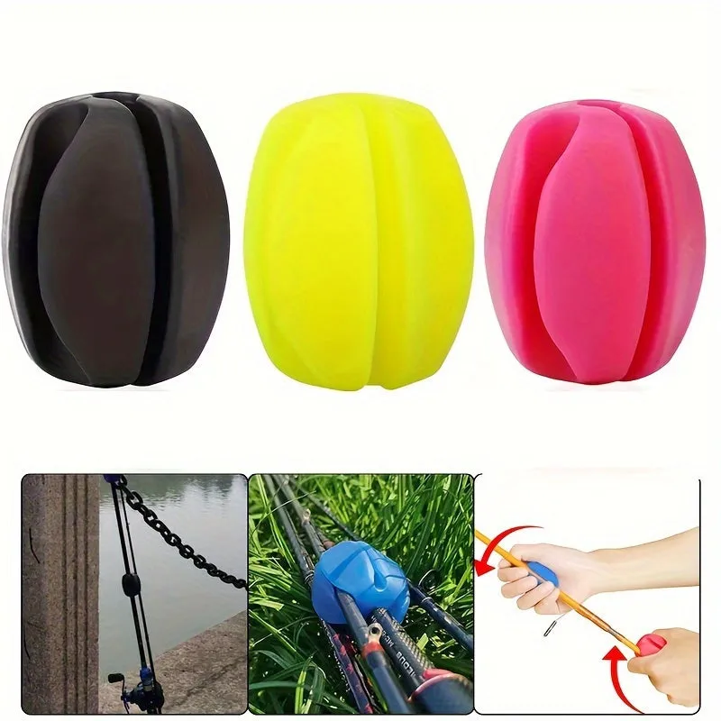 5pcs Reusable Fishing Rod Holder Clips  Secure Tying Accessory