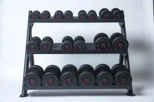 American Barbell 3 Tier Hex Dumbbell Rack (18") - Display Unit