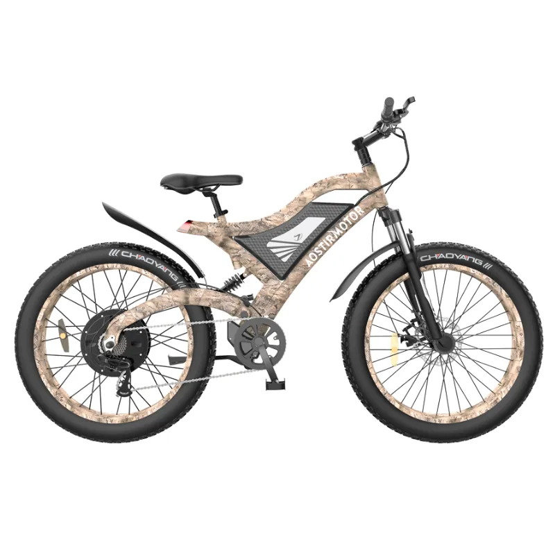 AOSTIRMOTOR S18 Snakeskin Grain Electric Mountain Bike, 48V/15Ah, 1500W