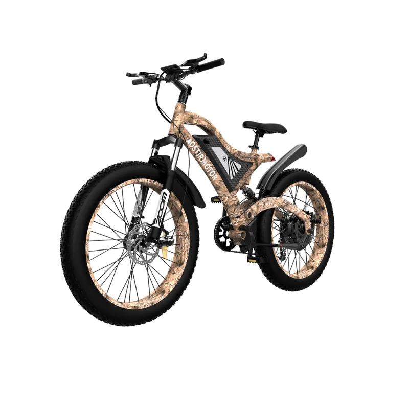 AOSTIRMOTOR S18 Snakeskin Grain Electric Mountain Bike, 48V/15Ah, 1500W