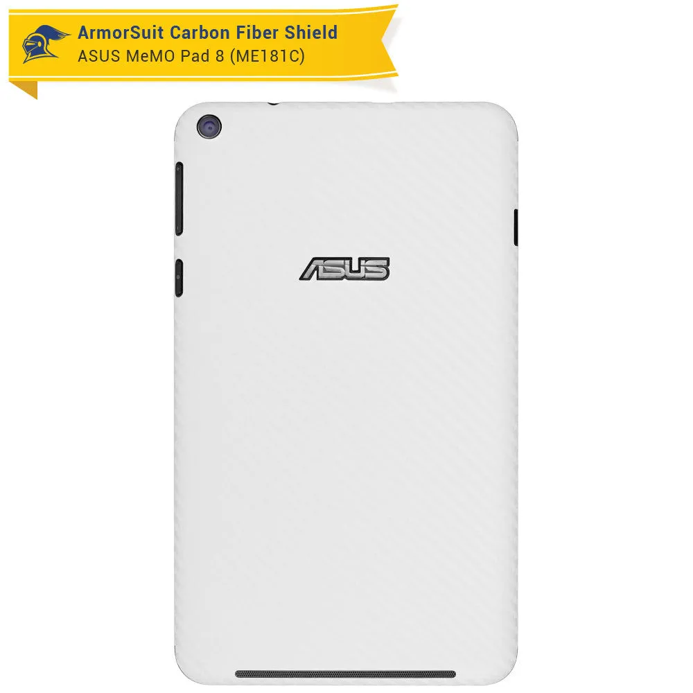 ASUS MeMO Pad 8 ME181C Screen Protector   White Carbon Fiber Film Protector