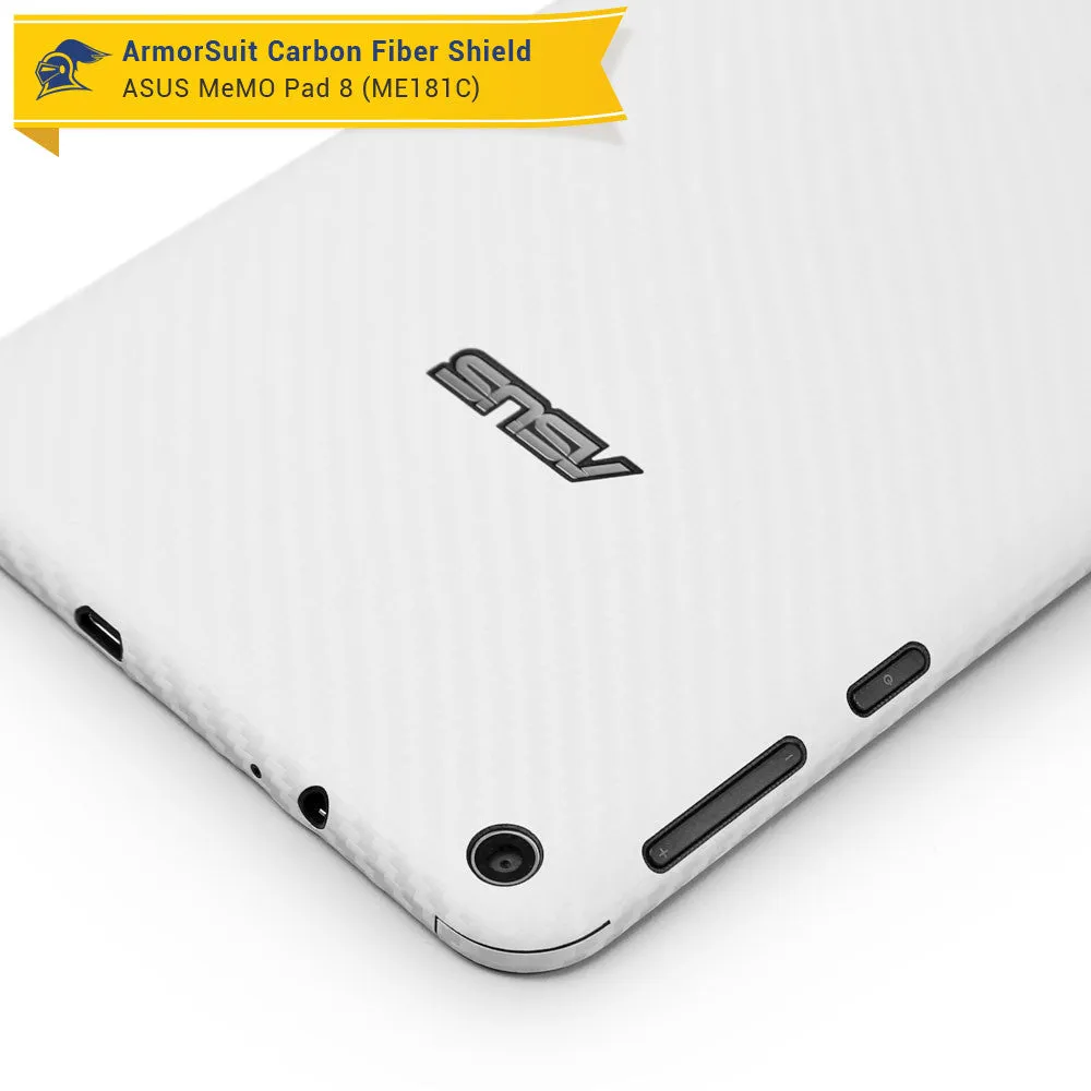 ASUS MeMO Pad 8 ME181C Screen Protector   White Carbon Fiber Film Protector