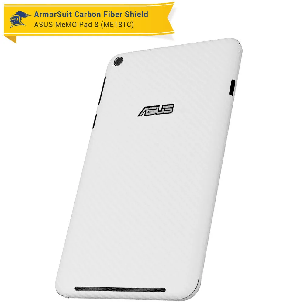 ASUS MeMO Pad 8 ME181C Screen Protector   White Carbon Fiber Film Protector