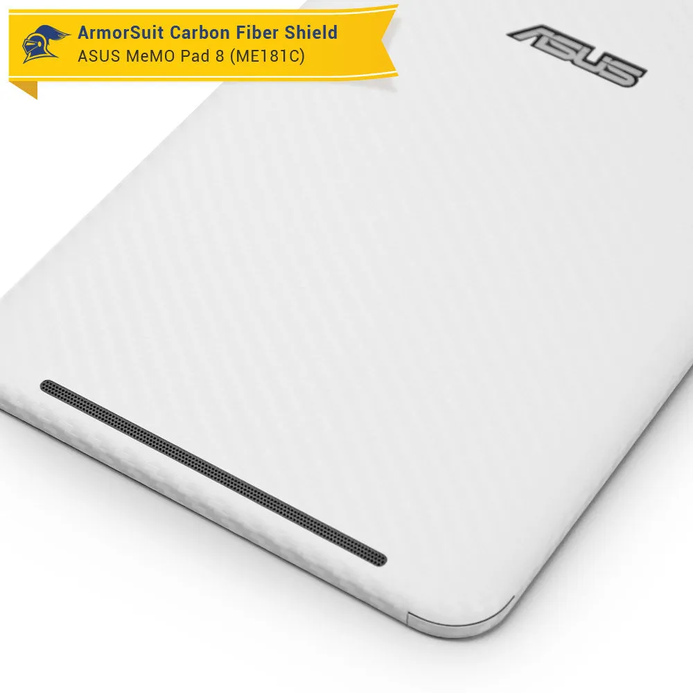 ASUS MeMO Pad 8 ME181C Screen Protector   White Carbon Fiber Film Protector