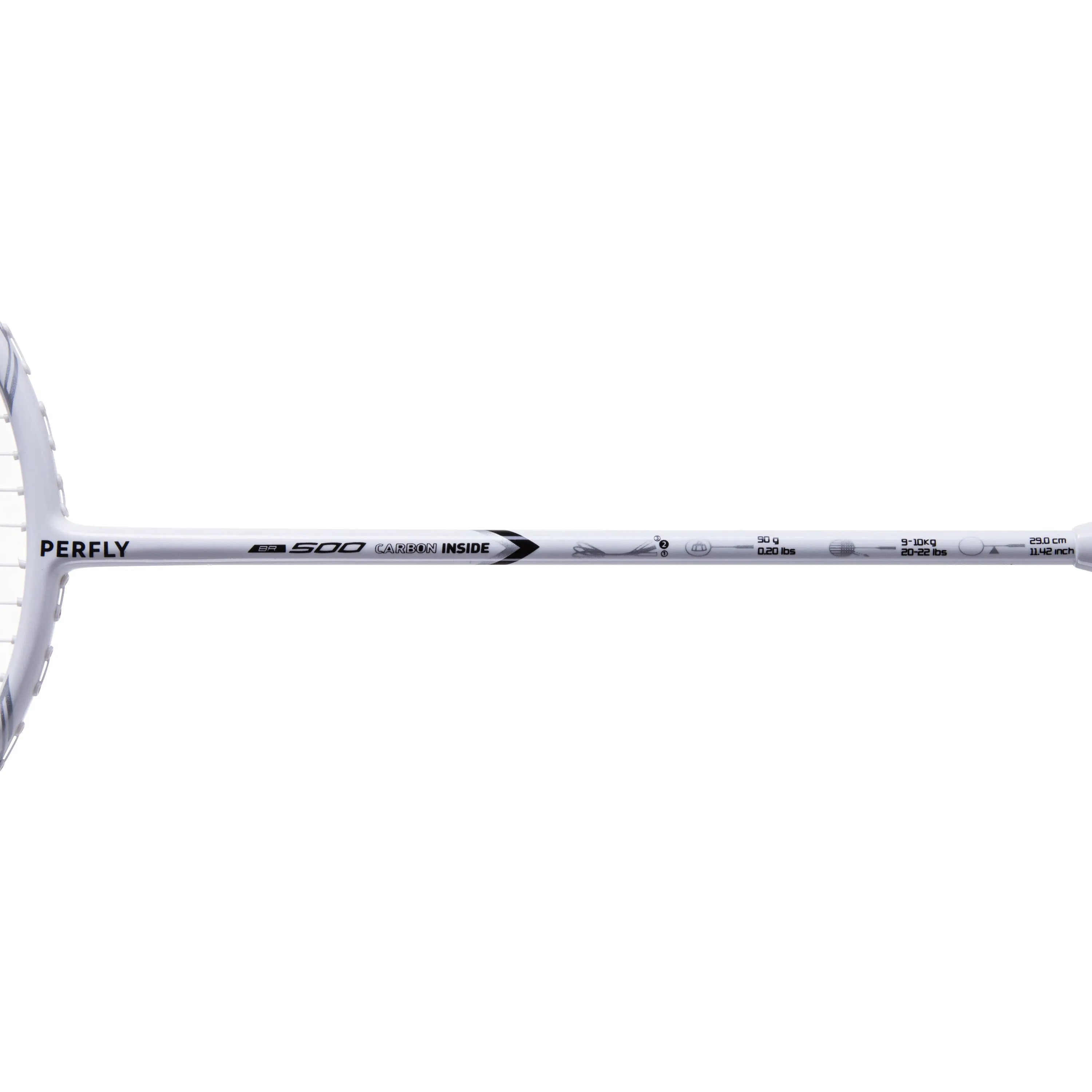 Badminton racket BR 500 adult white PERFLY, white