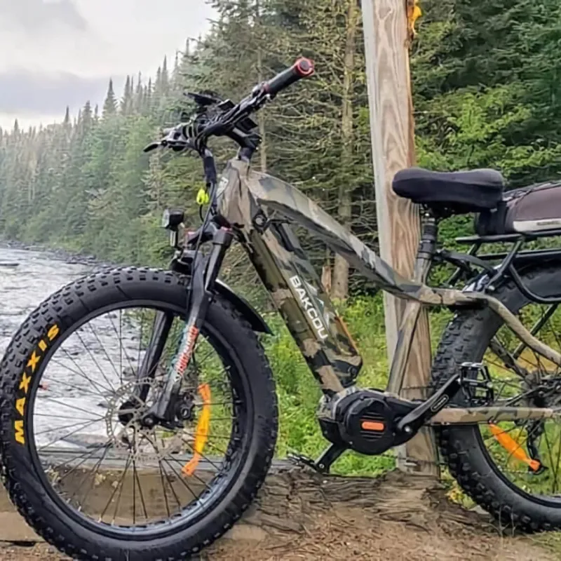 Bakcou Mule Mid-Drive Fat Tire Electric Bike, 1000W