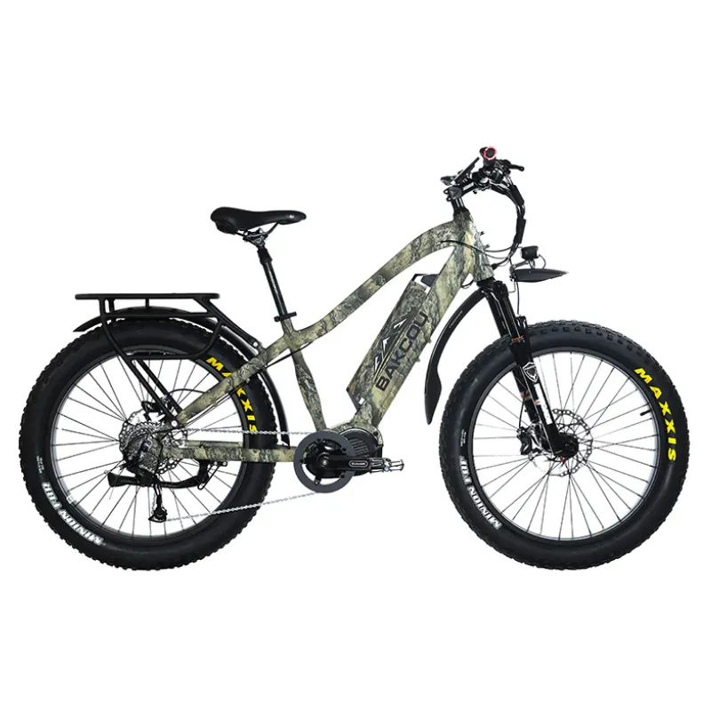 Bakcou Mule Mid-Drive Fat Tire Electric Bike, 1000W