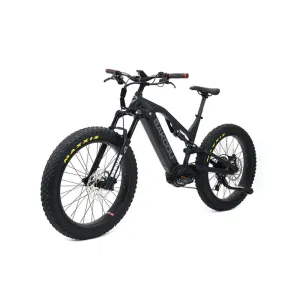 Bakcou Scout Full Suspension Mid-Drive Fat Tire Electric Bike, 1000W