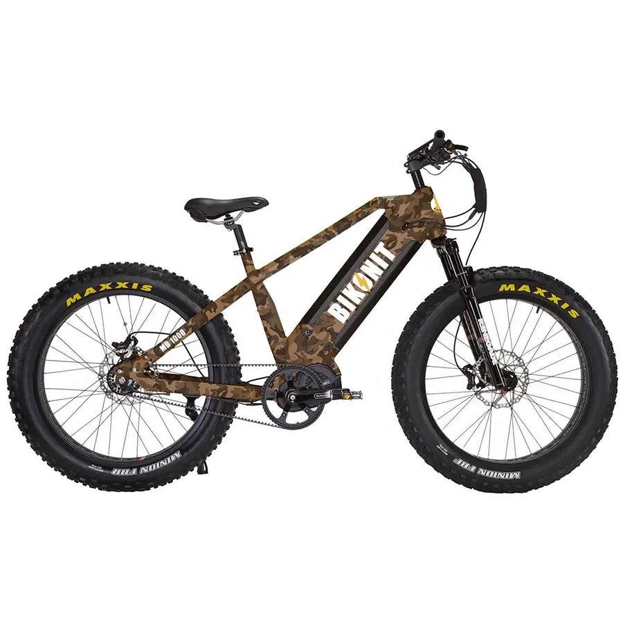 Bikonit MD 1000 - Fat Tire Mid Drive Mountain E Bike - Top Speed 28mph - 1000W