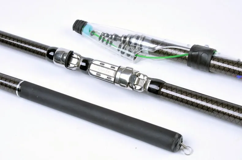 Black Net Pattern Carbon Fishing Rod