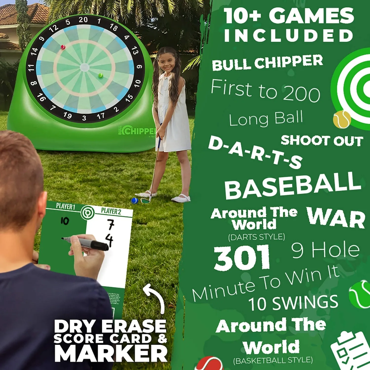 Bull Chipper | Giant Golf Darts (Over 6ft Tall)