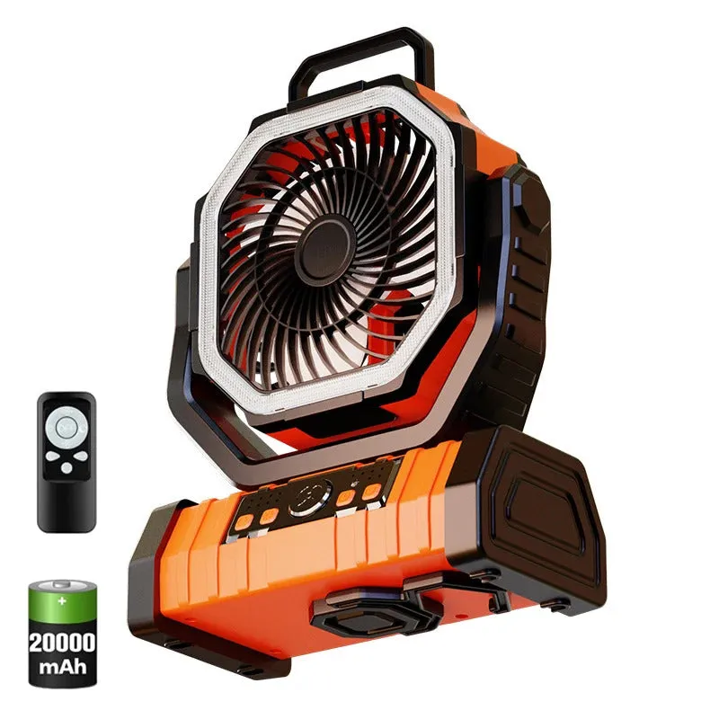 Camping Fan with LED Light and Powerful 20000mAh Power Bank