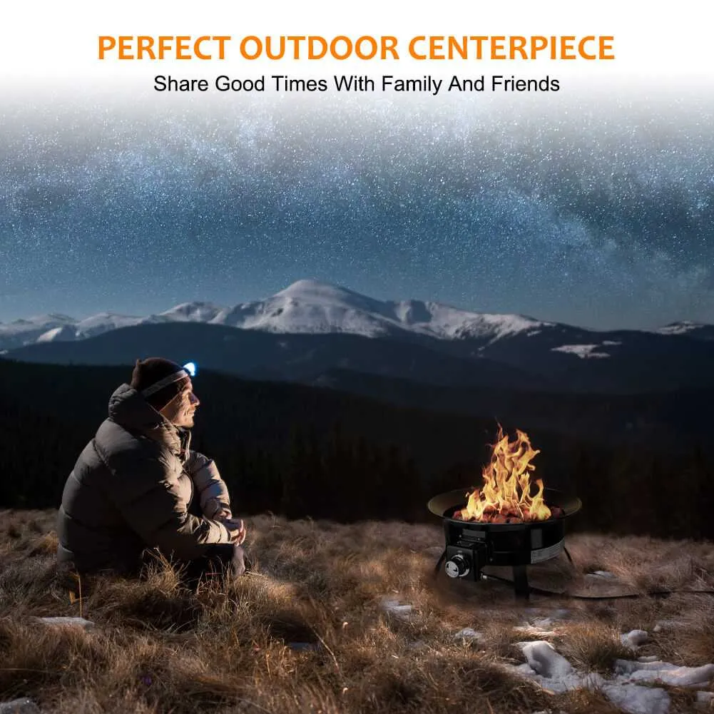 Camplux Propane Fire Pit Camping Fire Bowl for Cozy Outdoor Gatherings