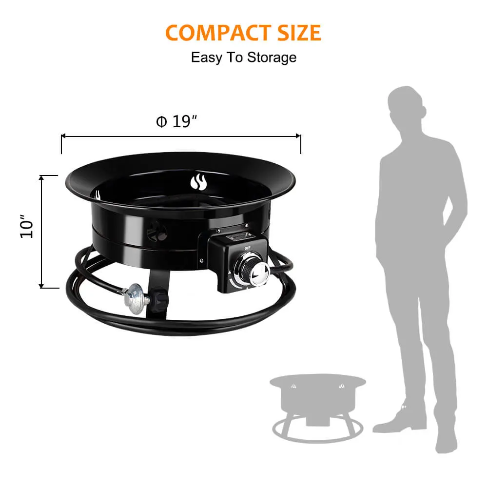 Camplux Propane Fire Pit Camping Fire Bowl for Cozy Outdoor Gatherings