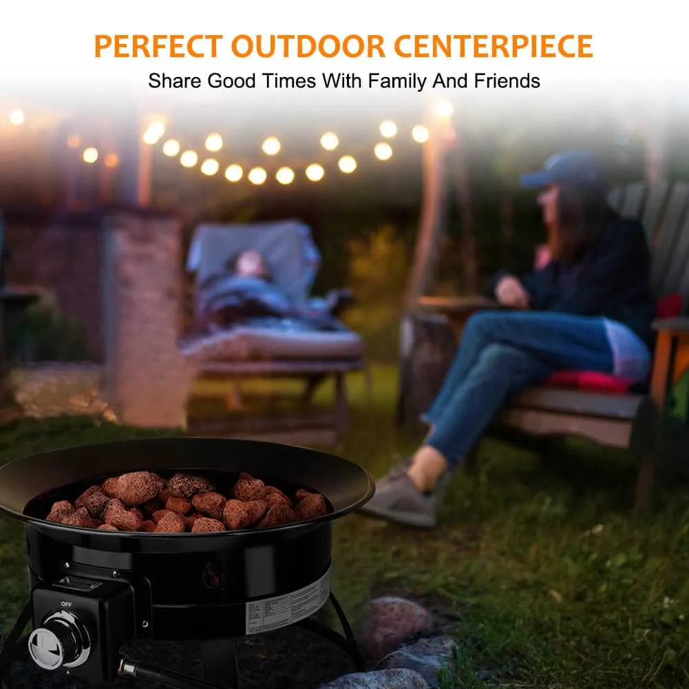 Camplux Propane Fire Pit Camping Fire Bowl for Cozy Outdoor Gatherings