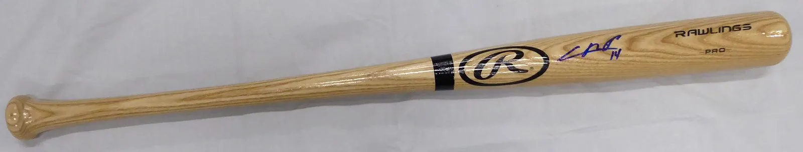 Cristian Pache Autographed Blonde Rawlings Baseball Bat Atlanta Braves Beckett BAS Stock #186810