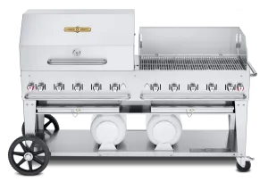 Crown Verity Premium Mobile Grill Club Series 72" with Roll Dome & Windguard