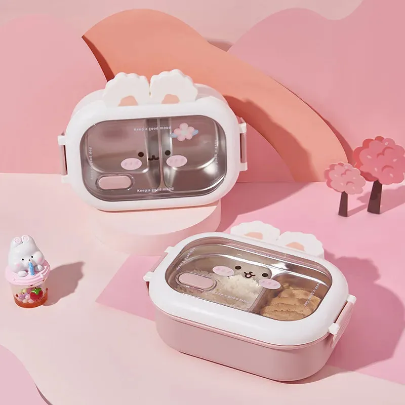 Dear Bunny Stainless Steel Insulated Lunch Bento Box