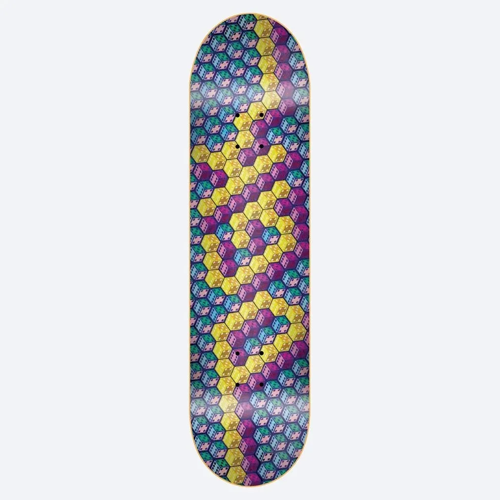 DGK Dicey Hologram Skateboard Deck - 8.0" Multi