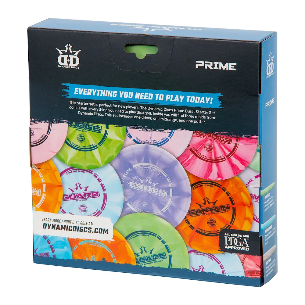 Dynamic Discs Assorted Prime Burst 3 Disc Starter Golf Set