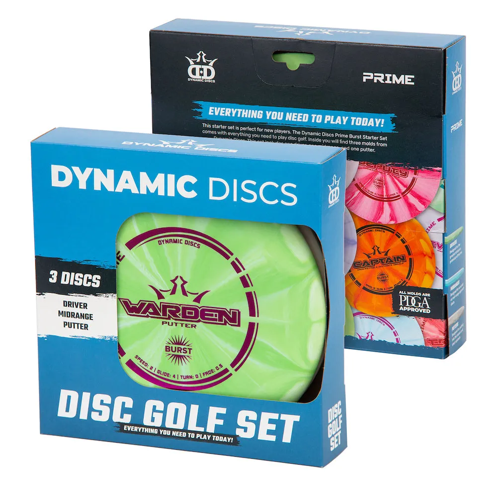 Dynamic Discs Assorted Prime Burst 3 Disc Starter Golf Set