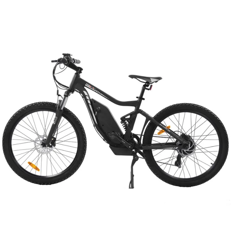 Ecotric Tornado Full-Suspension Electric Mountain Bike, 48V/12Ah, 750W