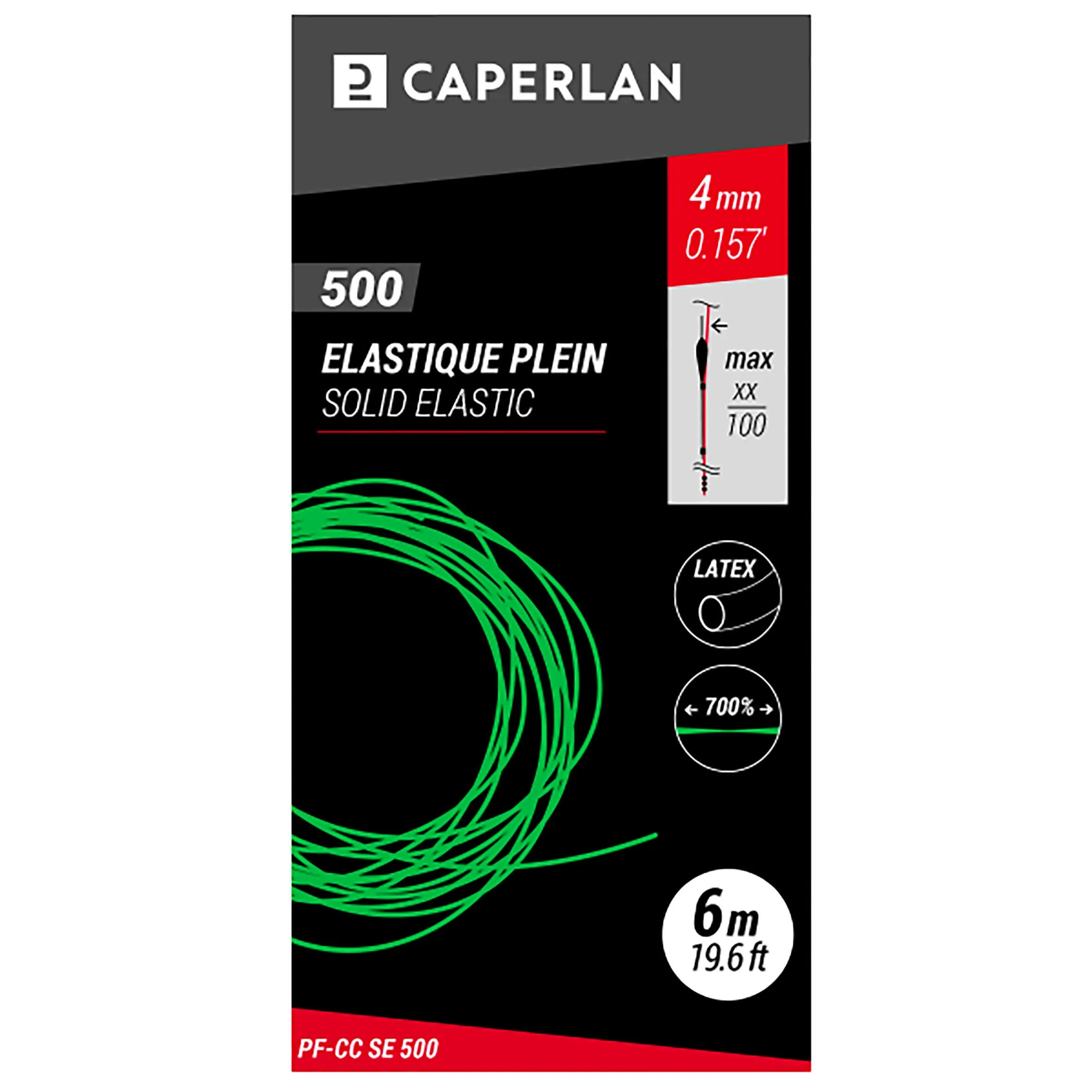 Elastic hard rubber latex PF CC SE 500 4 mm 6 m CAPERLAN