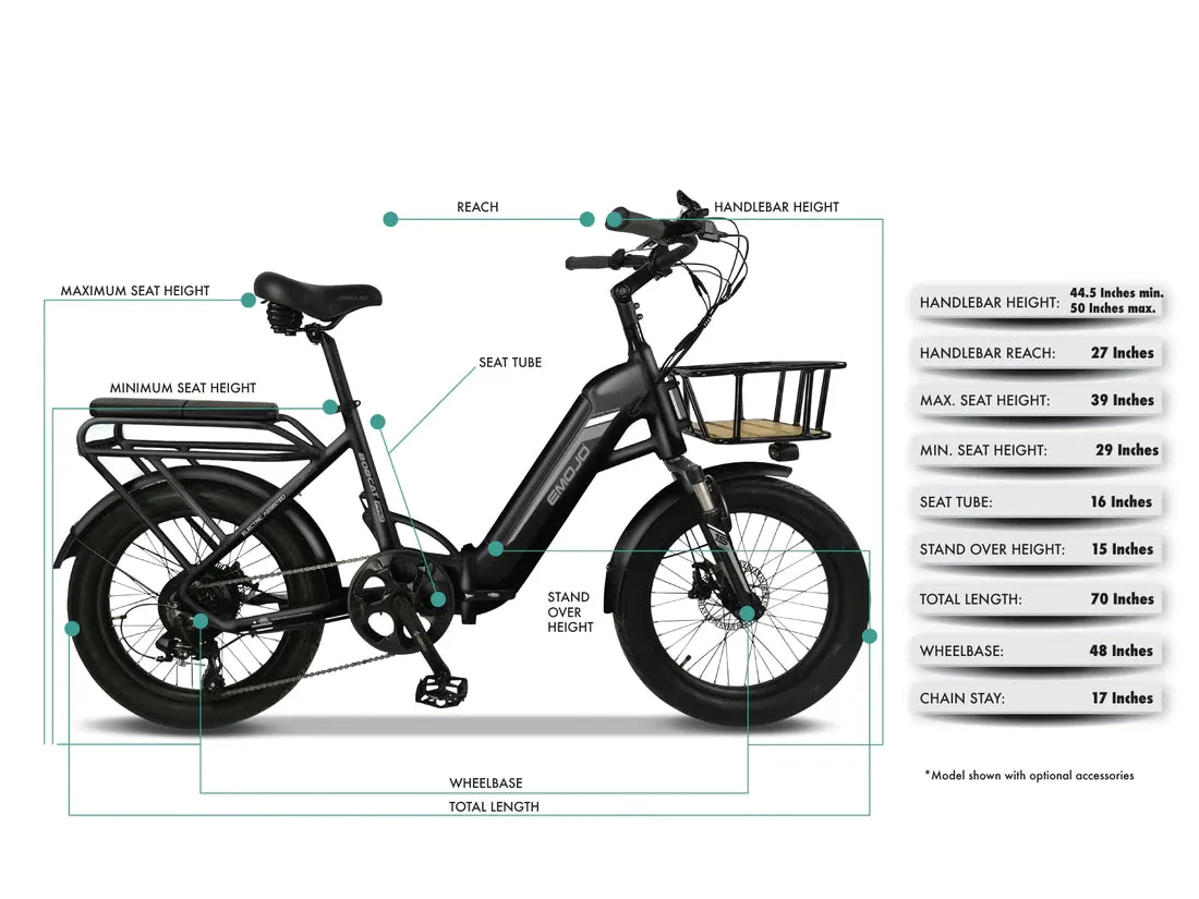 Emojo Bobcat Pro 500W Step-Thru Electric Cargo Bike