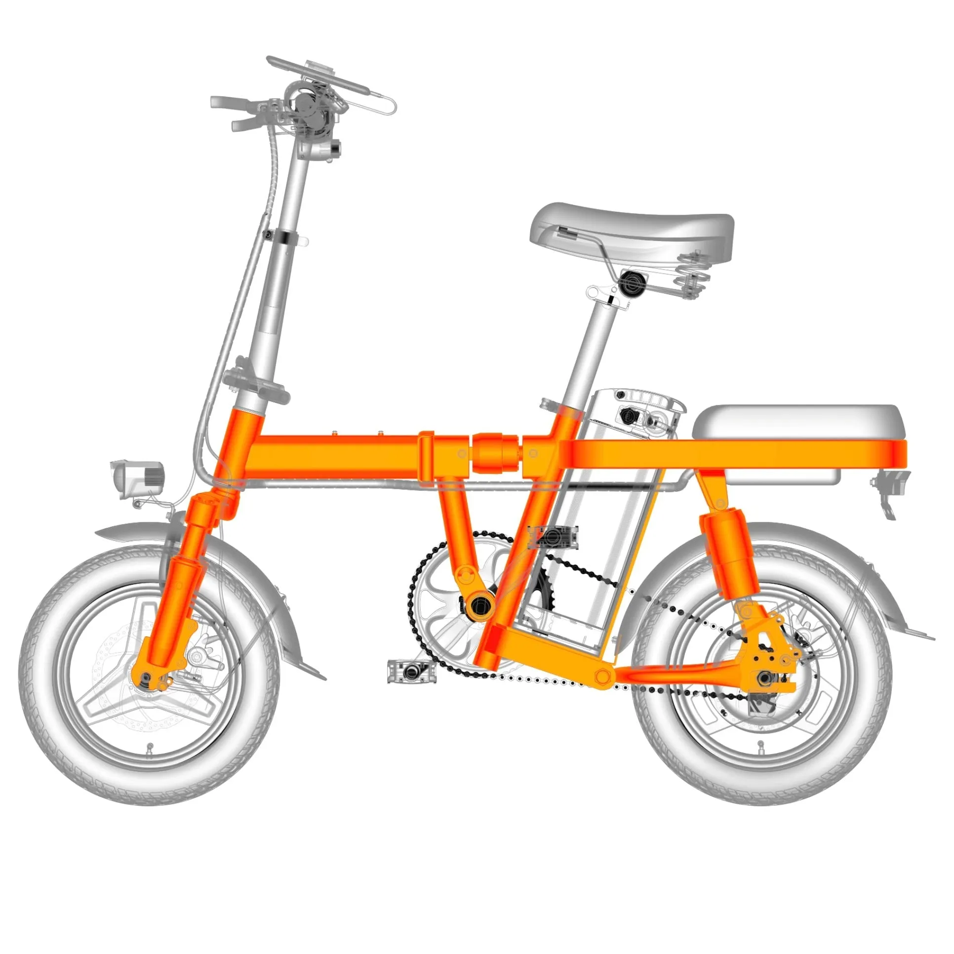 ENGWE T14|350W 48V 10AH Foldable Electric Bike