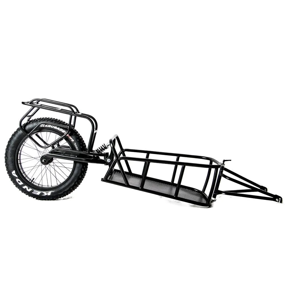 EUNORAU Single track Fat Tire Cargo Bike Trailer For Hunting