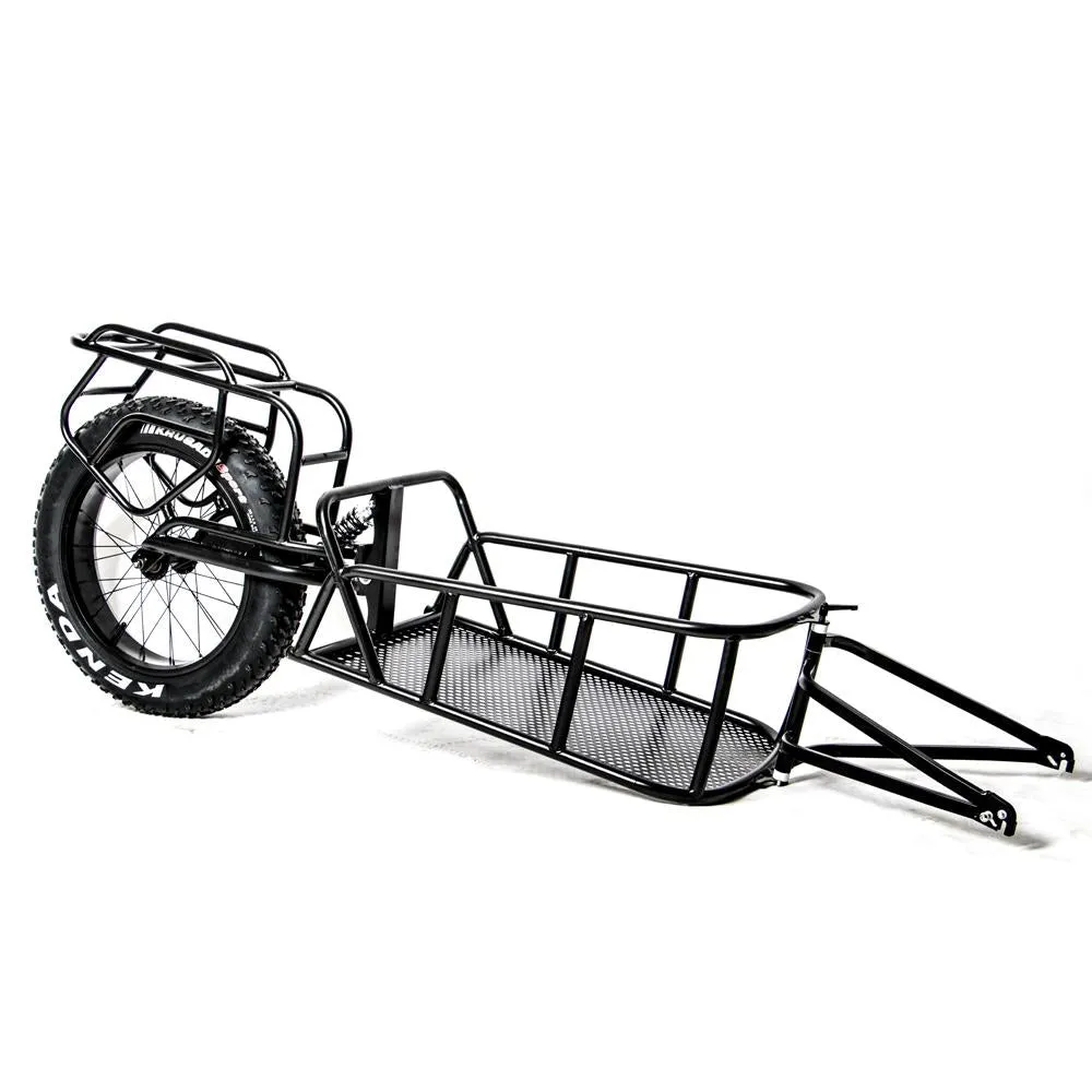 EUNORAU Single track Fat Tire Cargo Bike Trailer For Hunting