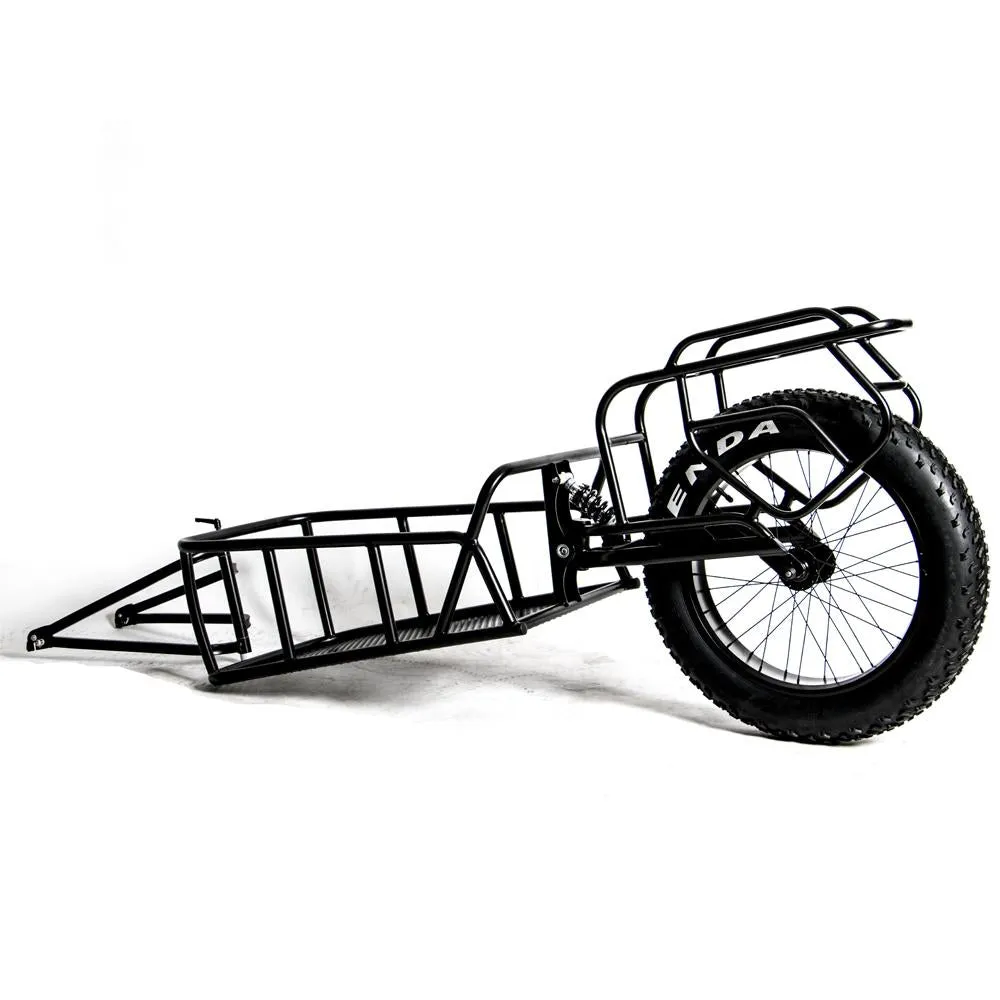 EUNORAU Single track Fat Tire Cargo Bike Trailer For Hunting