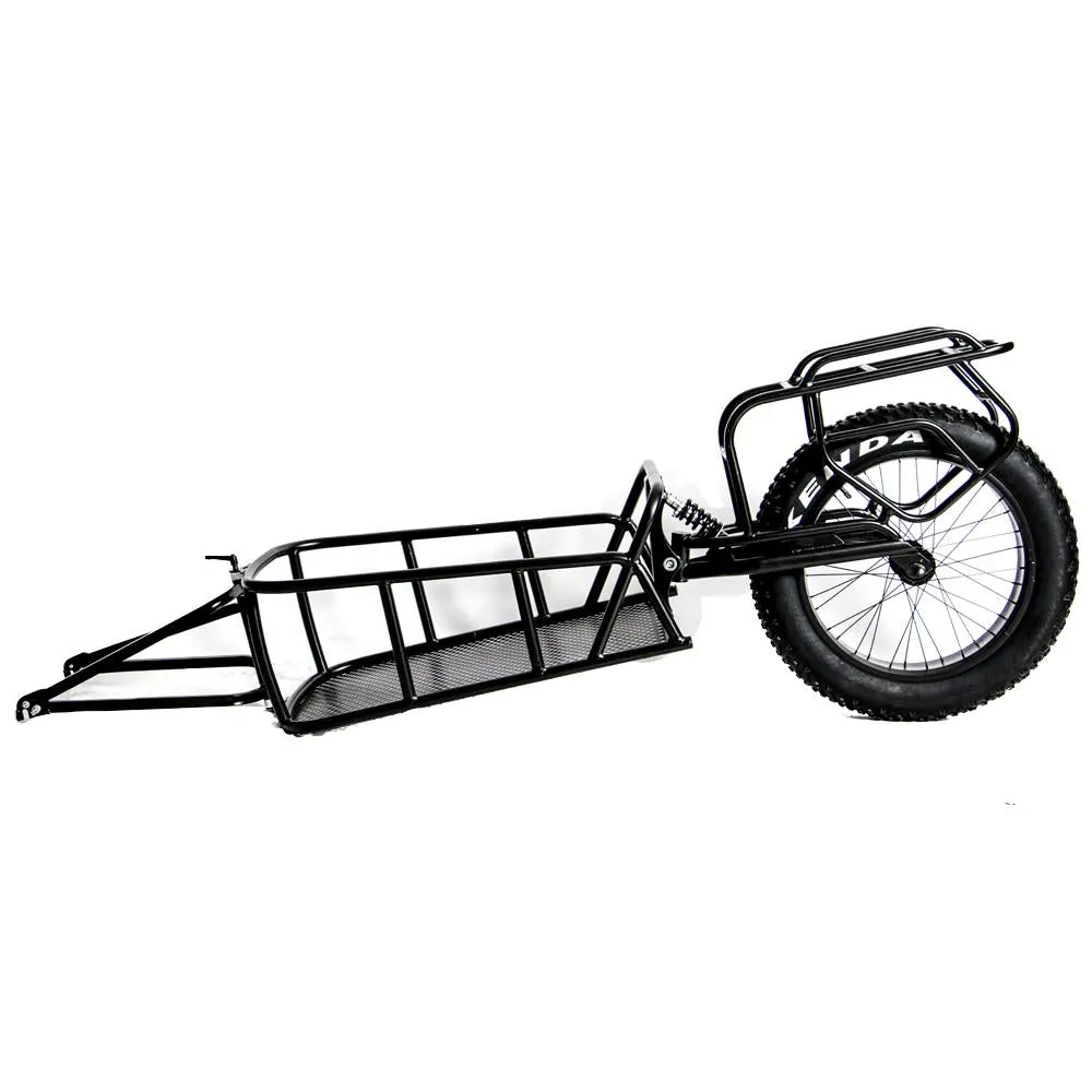 EUNORAU Single track Fat Tire Cargo Bike Trailer For Hunting