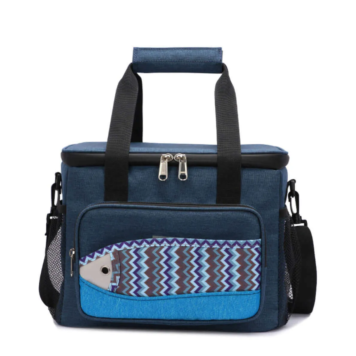 Fish Pattern Insulated Cooler Bag for Outdoor Adventures