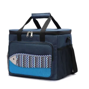 Fish Pattern Insulated Cooler Bag for Outdoor Adventures