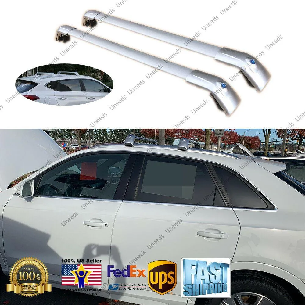 Fit 2006-2025 Audi Q3 Sliver Roof Rack Crossbar Baggage Luggage Carrier