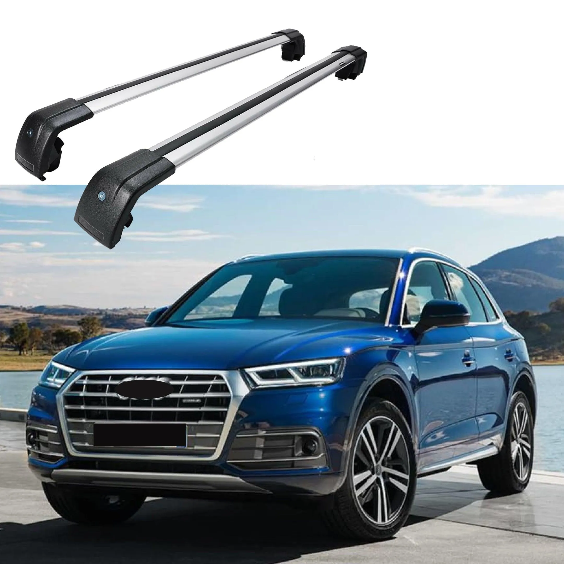 Fit 2011-2025 Audi Q5 SUV Top Roof Rack Cross Bar Baggage Luggage Carrier Bar