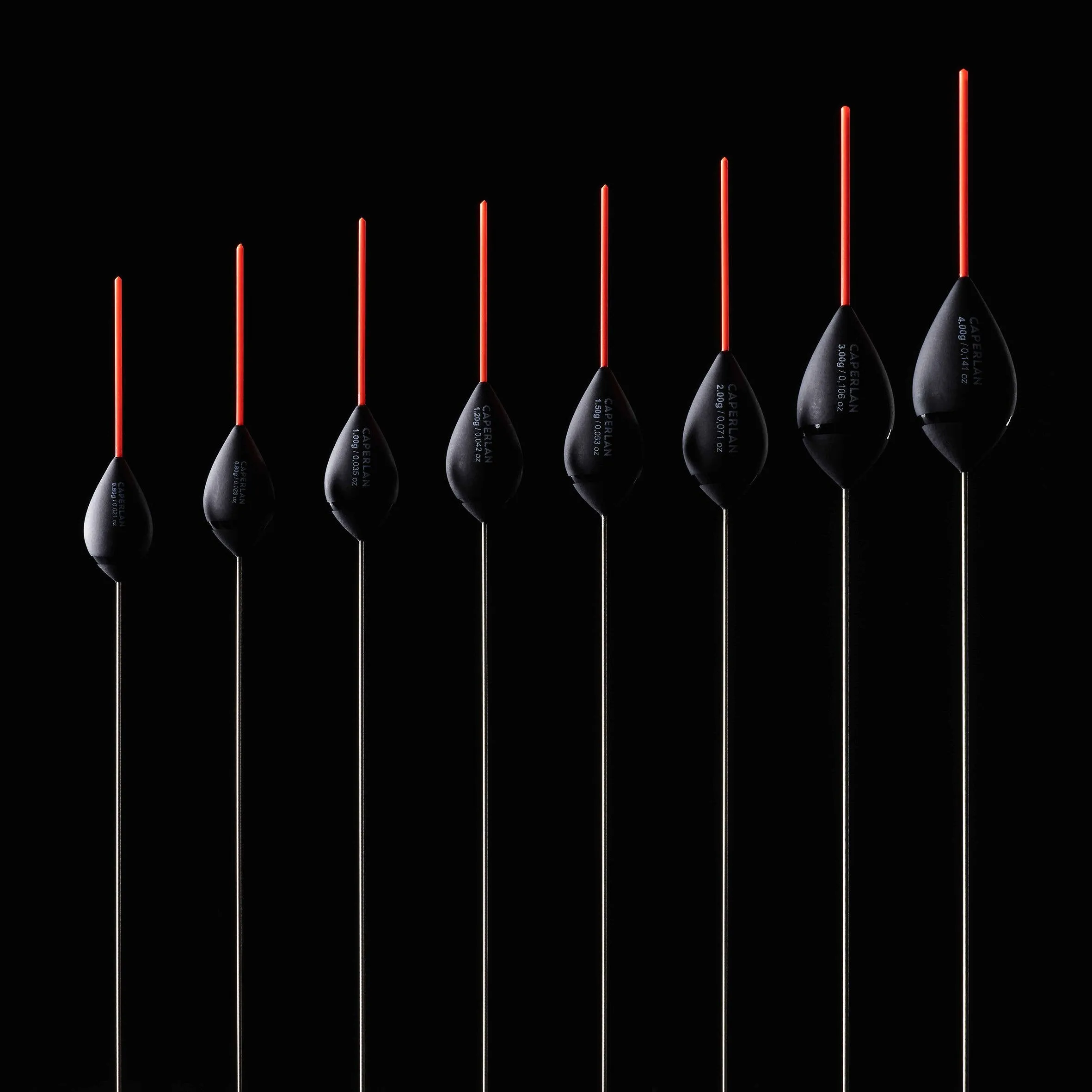 Floats for mast PF-F900 R orange 8 pcs. CAPERLAN, black/neon blood orange