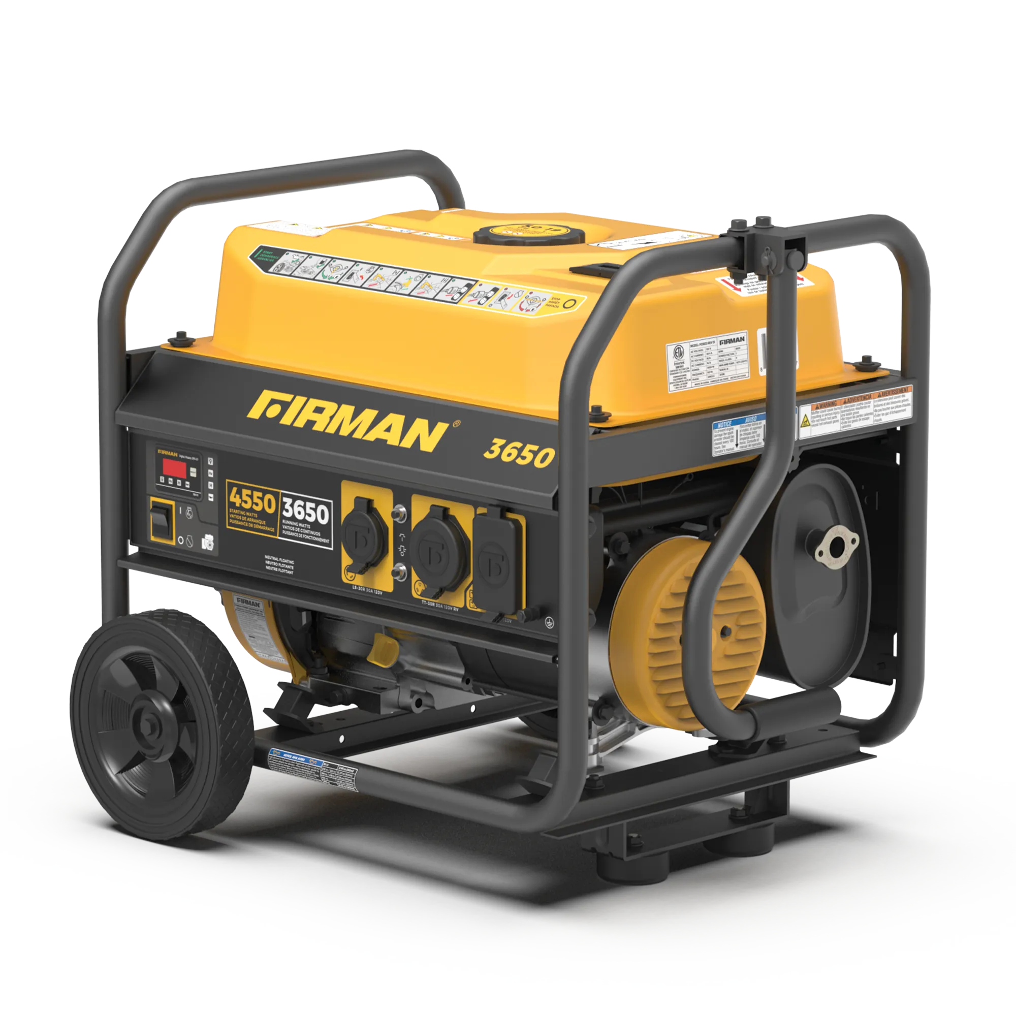 Gas Portable Generator 4550W Recoil Start 120V